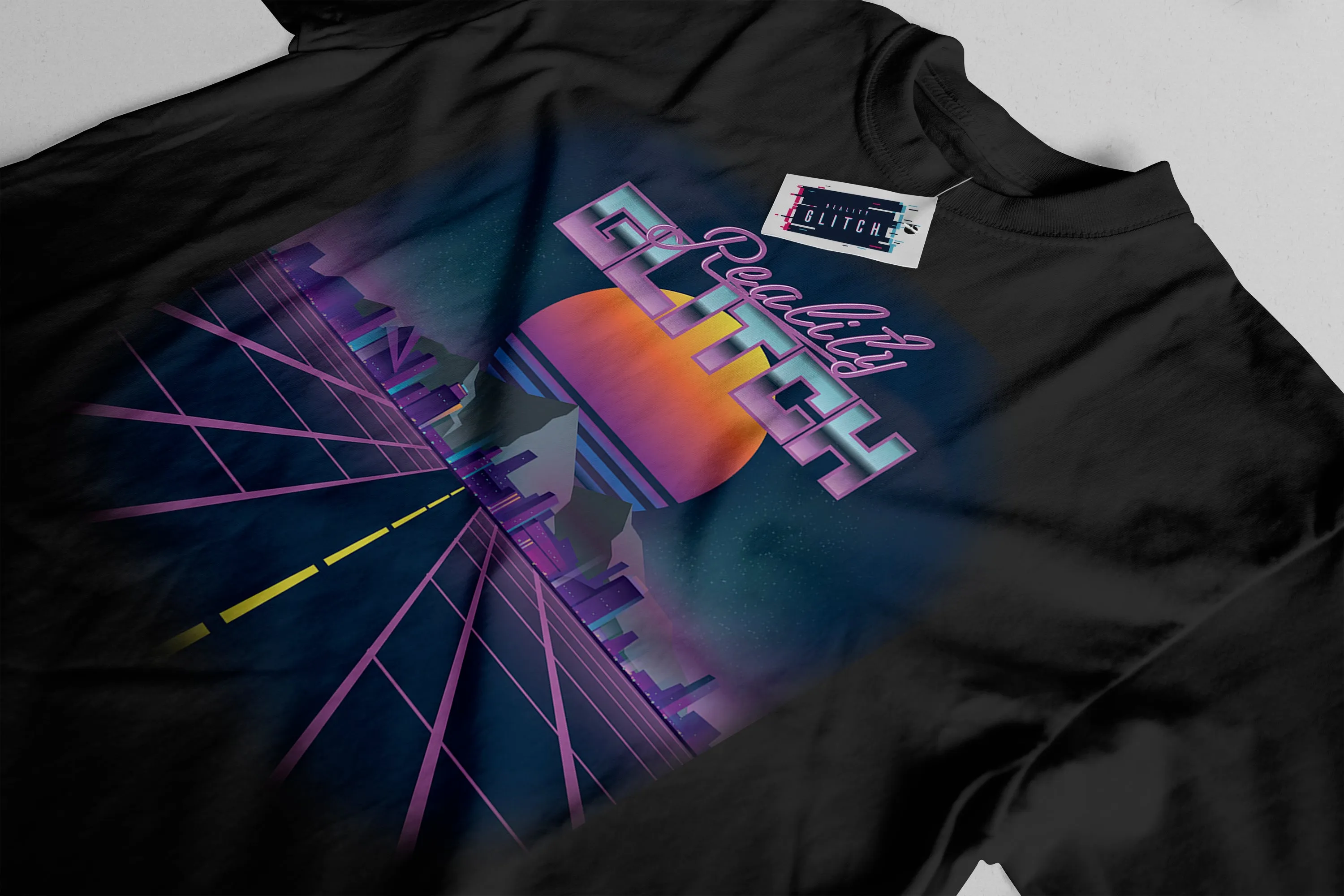 Reality Glitch Neon Passenger Retro Graphic Kids T-Shirt