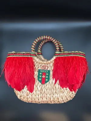 Red Inspired Beach Bag