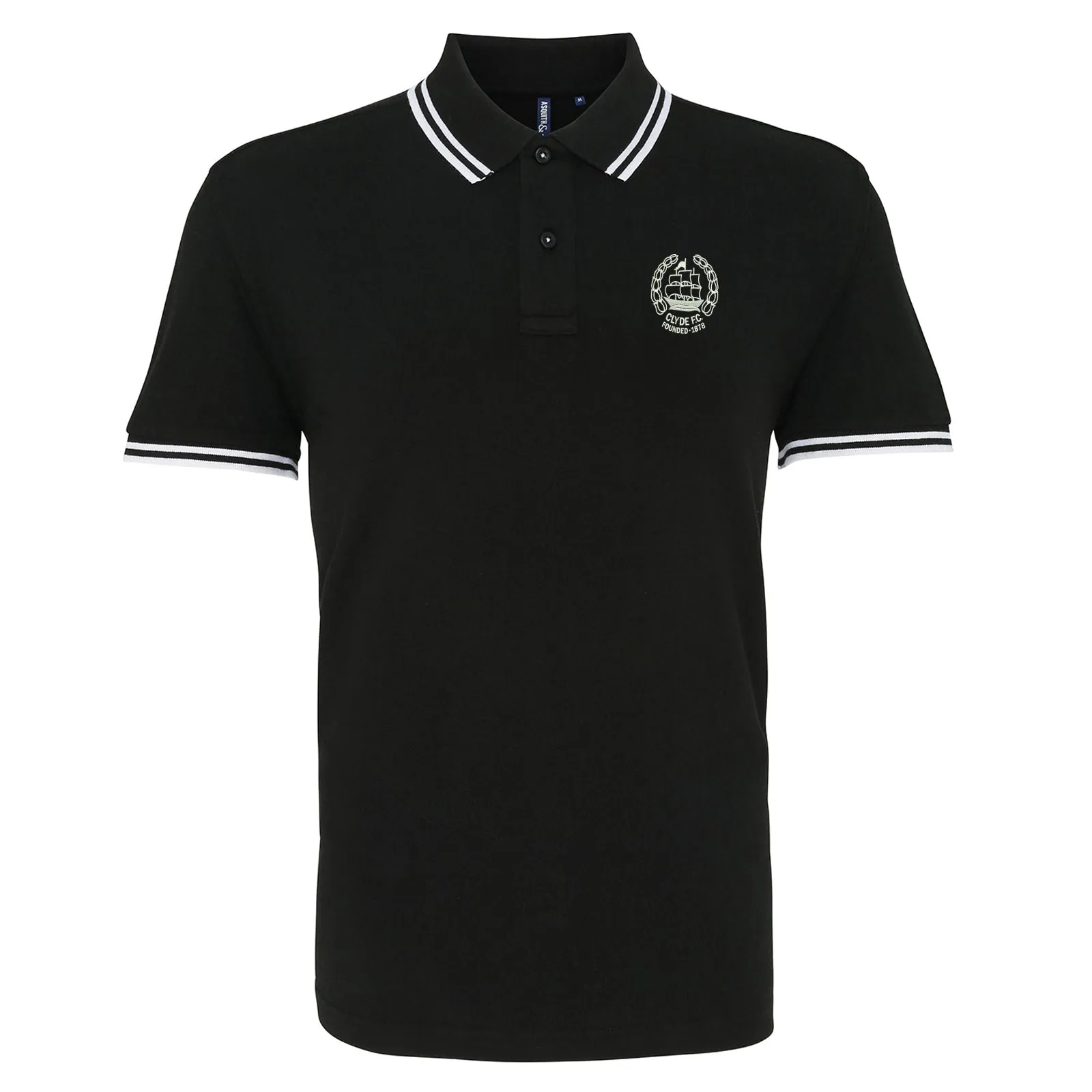 Retro Clyde 1982 Embroidered Tipped Polo Shirt