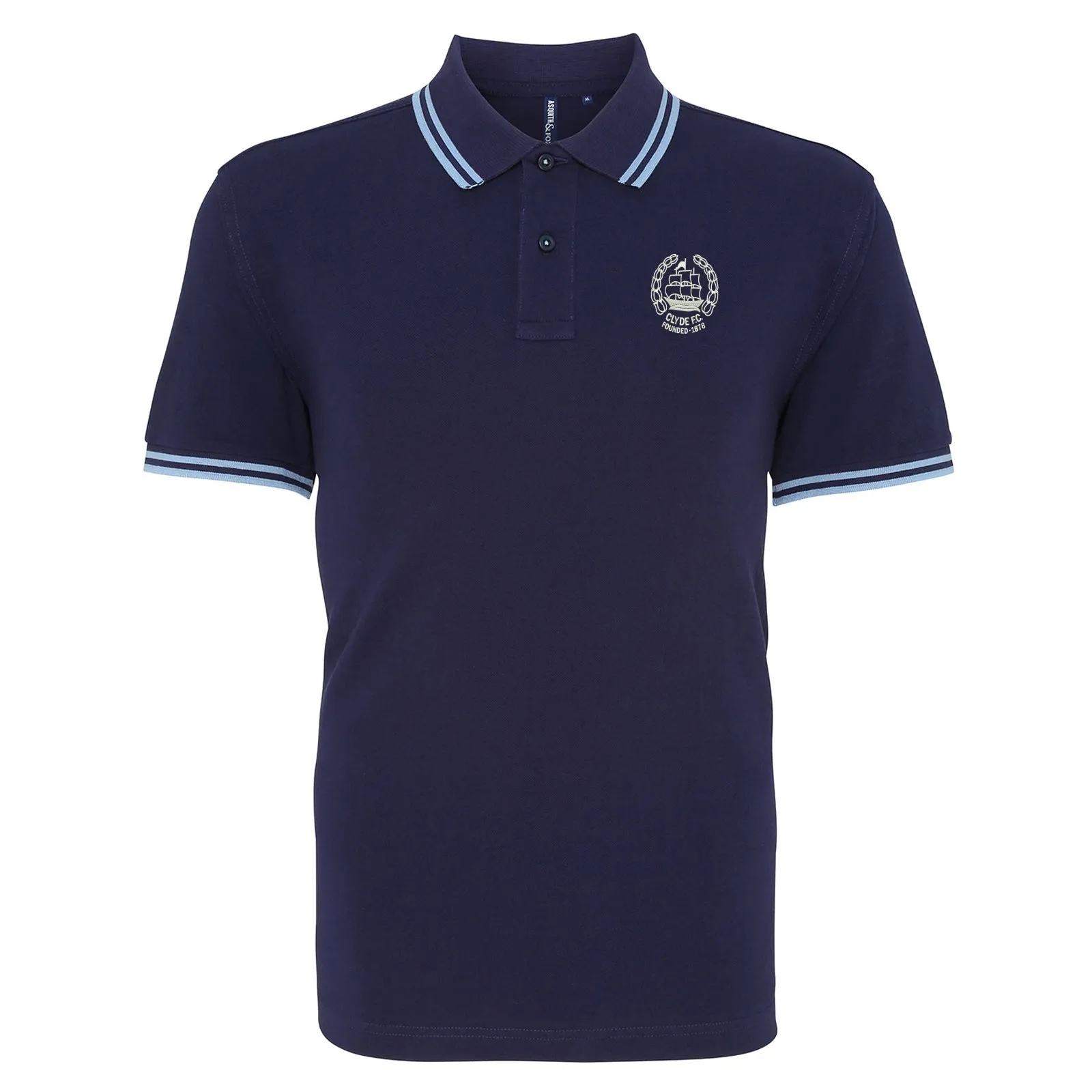 Retro Clyde 1982 Embroidered Tipped Polo Shirt