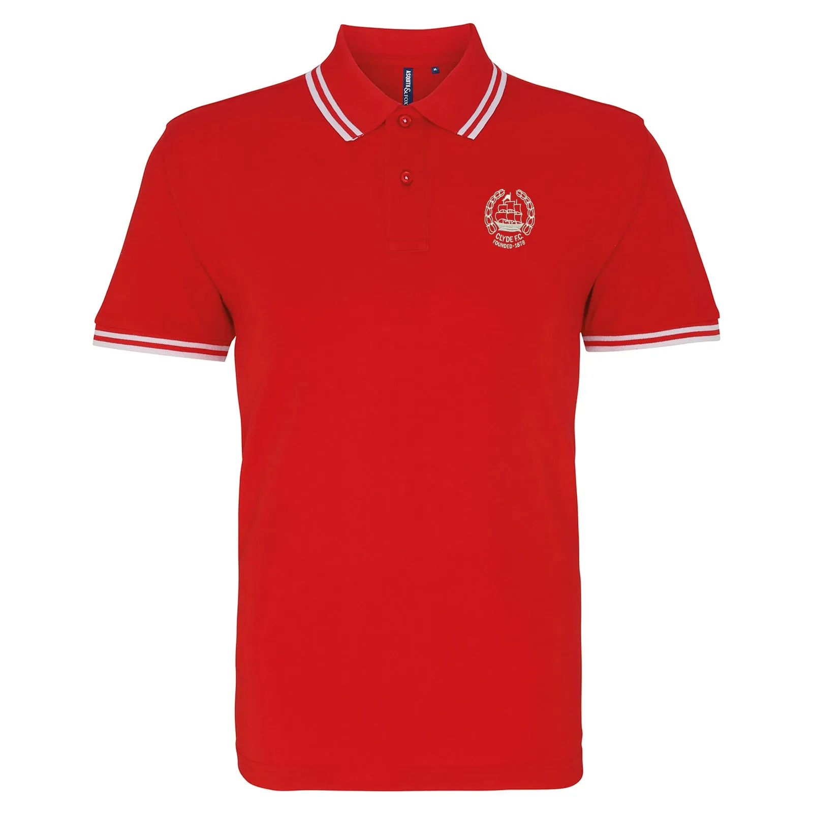 Retro Clyde 1982 Embroidered Tipped Polo Shirt