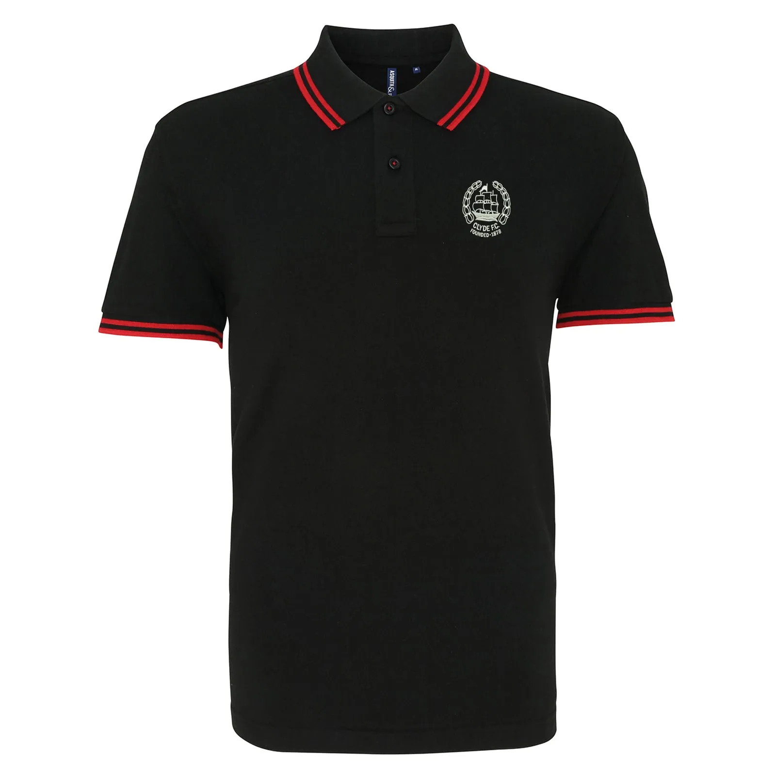 Retro Clyde 1982 Embroidered Tipped Polo Shirt