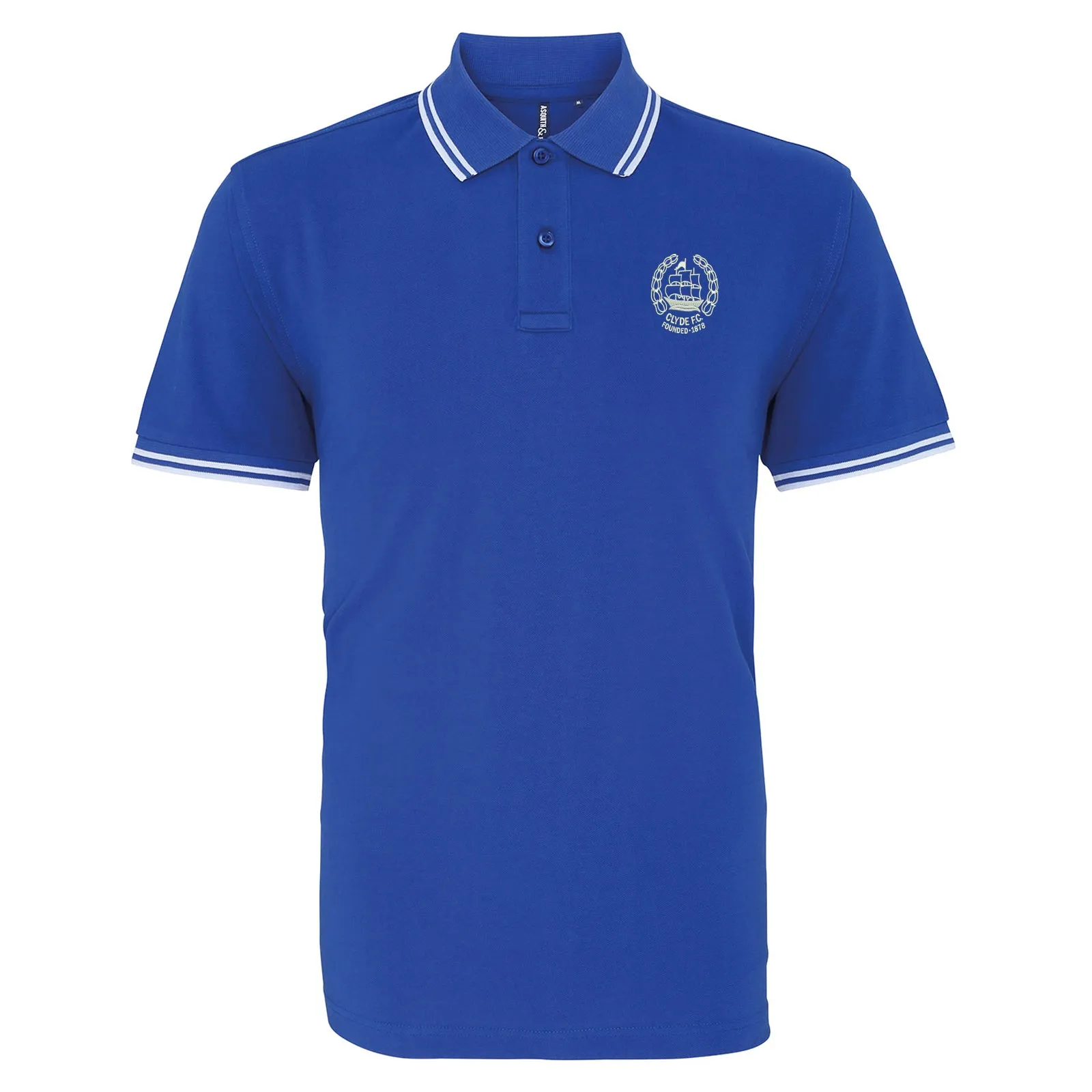 Retro Clyde 1982 Embroidered Tipped Polo Shirt