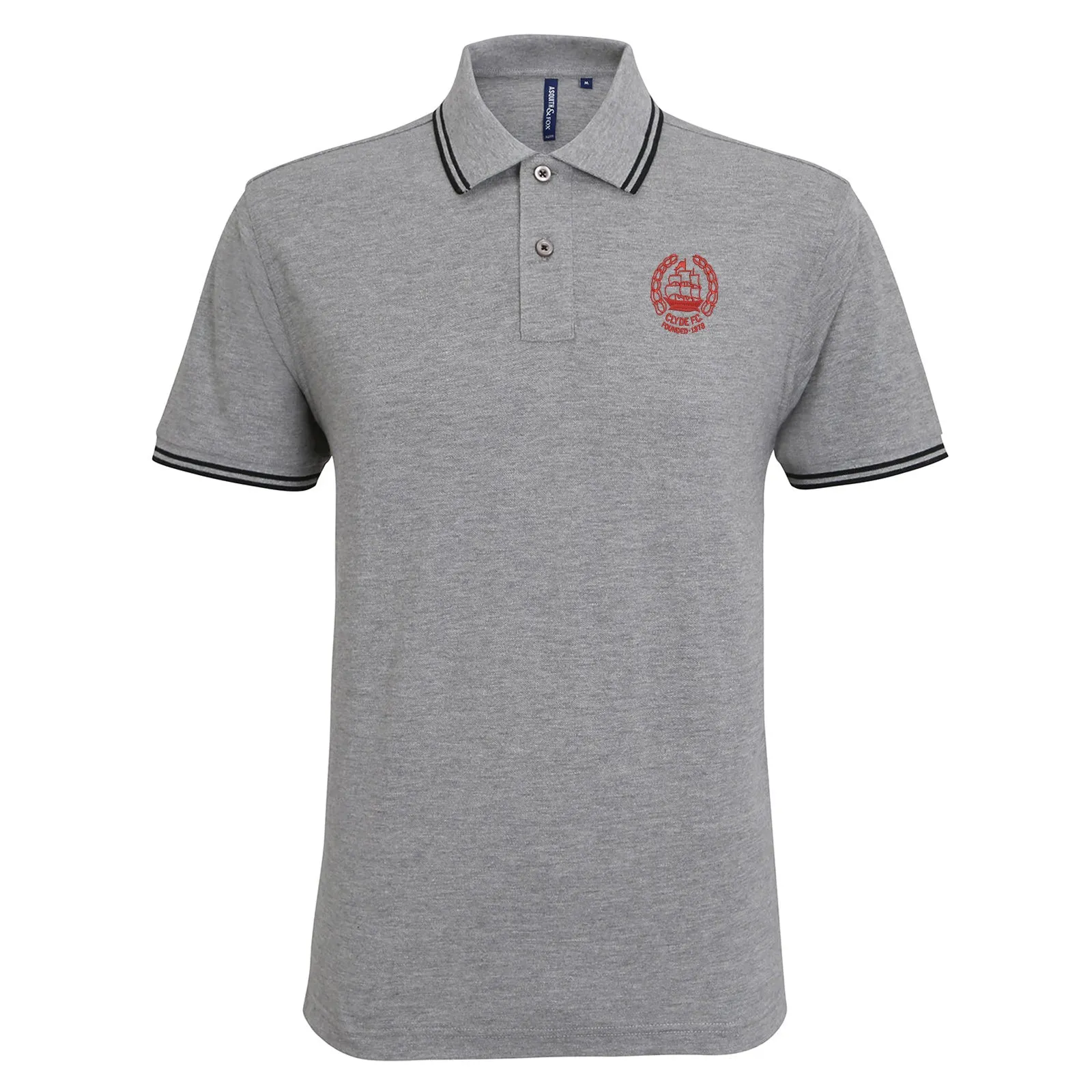 Retro Clyde 1982 Embroidered Tipped Polo Shirt