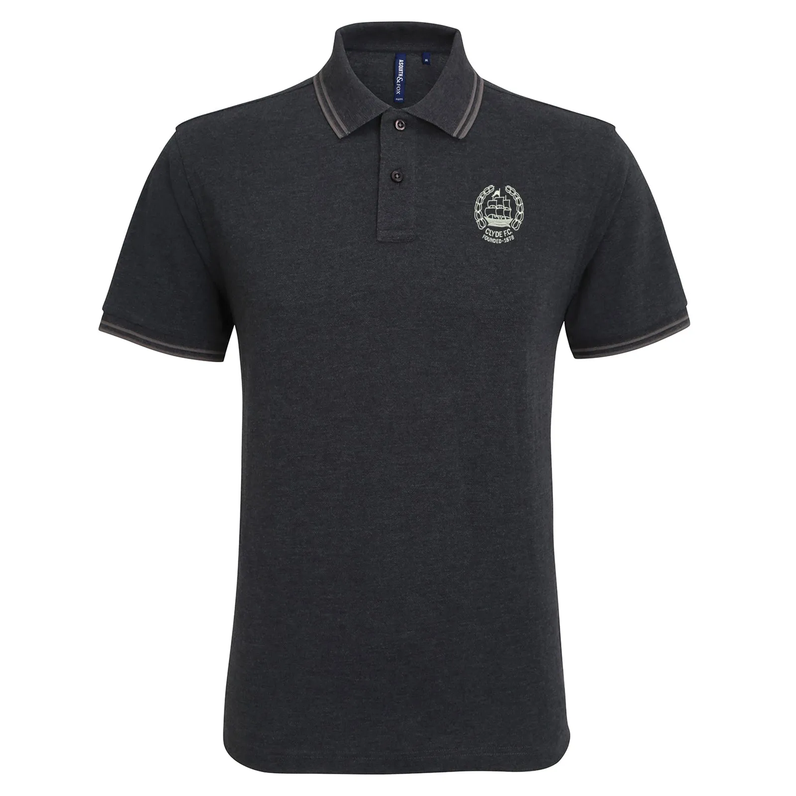 Retro Clyde 1982 Embroidered Tipped Polo Shirt
