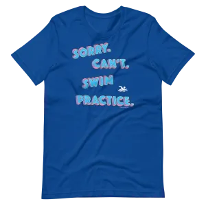 Retro Vintage Sorry Can't Swim Practice T Shirt