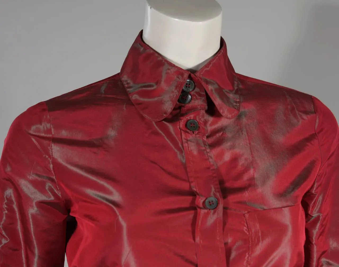 ROMEO GIGLI Red Iridescent Shirt Size 42