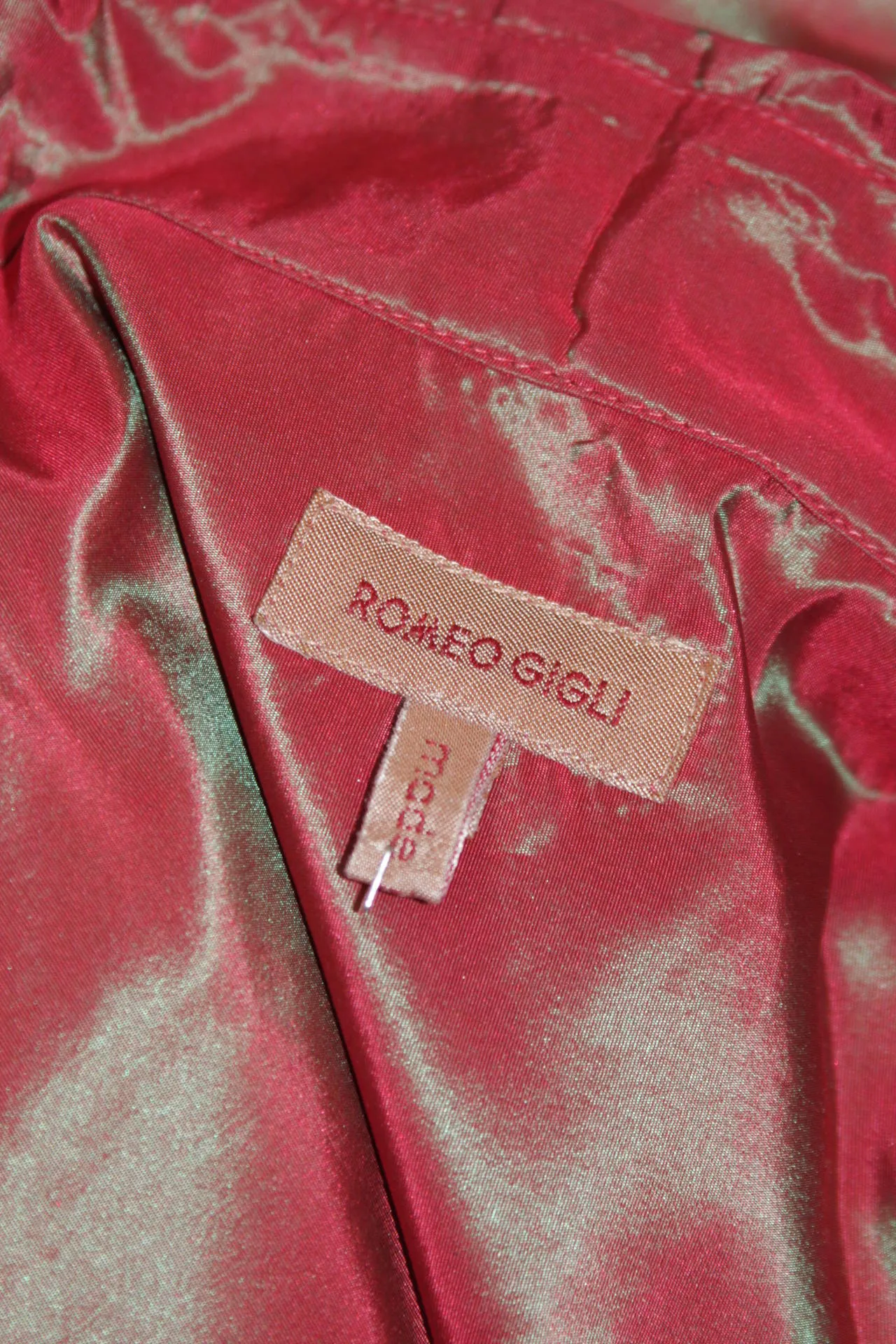 ROMEO GIGLI Red Iridescent Shirt Size 42