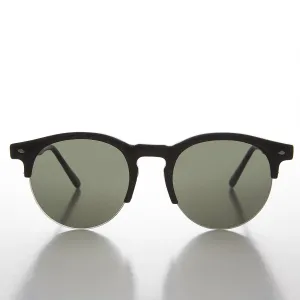 Round Hipster Half Frame 50s Retro Vintage Sunglass - Sorin