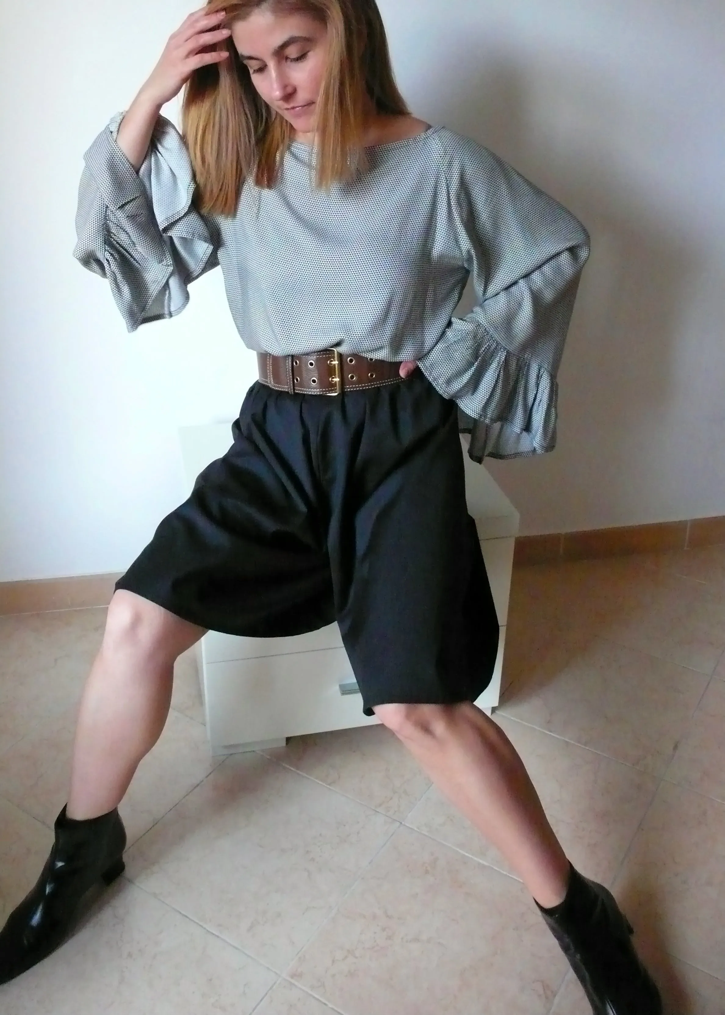 Ruffled Blouse Sewing Pattern N.82