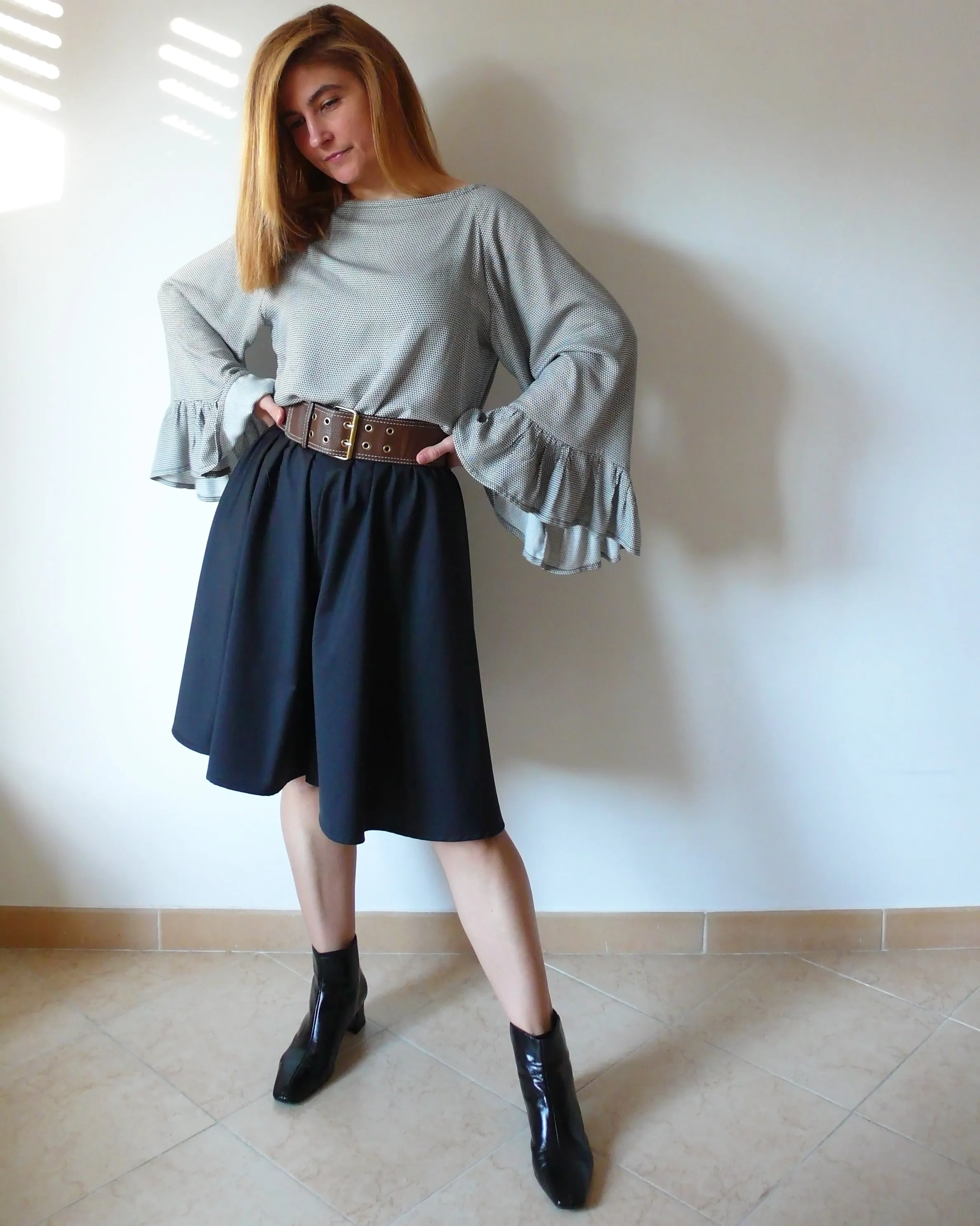 Ruffled Blouse Sewing Pattern N.82