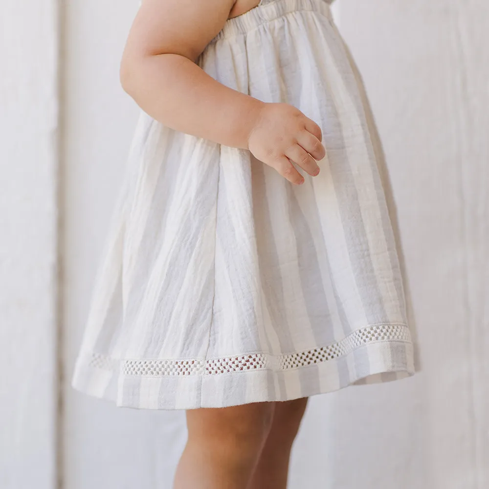 Ruffled Tank Dress | Sky Stripe