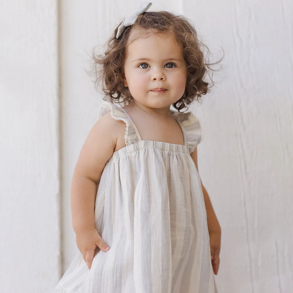Ruffled Tank Dress | Sky Stripe