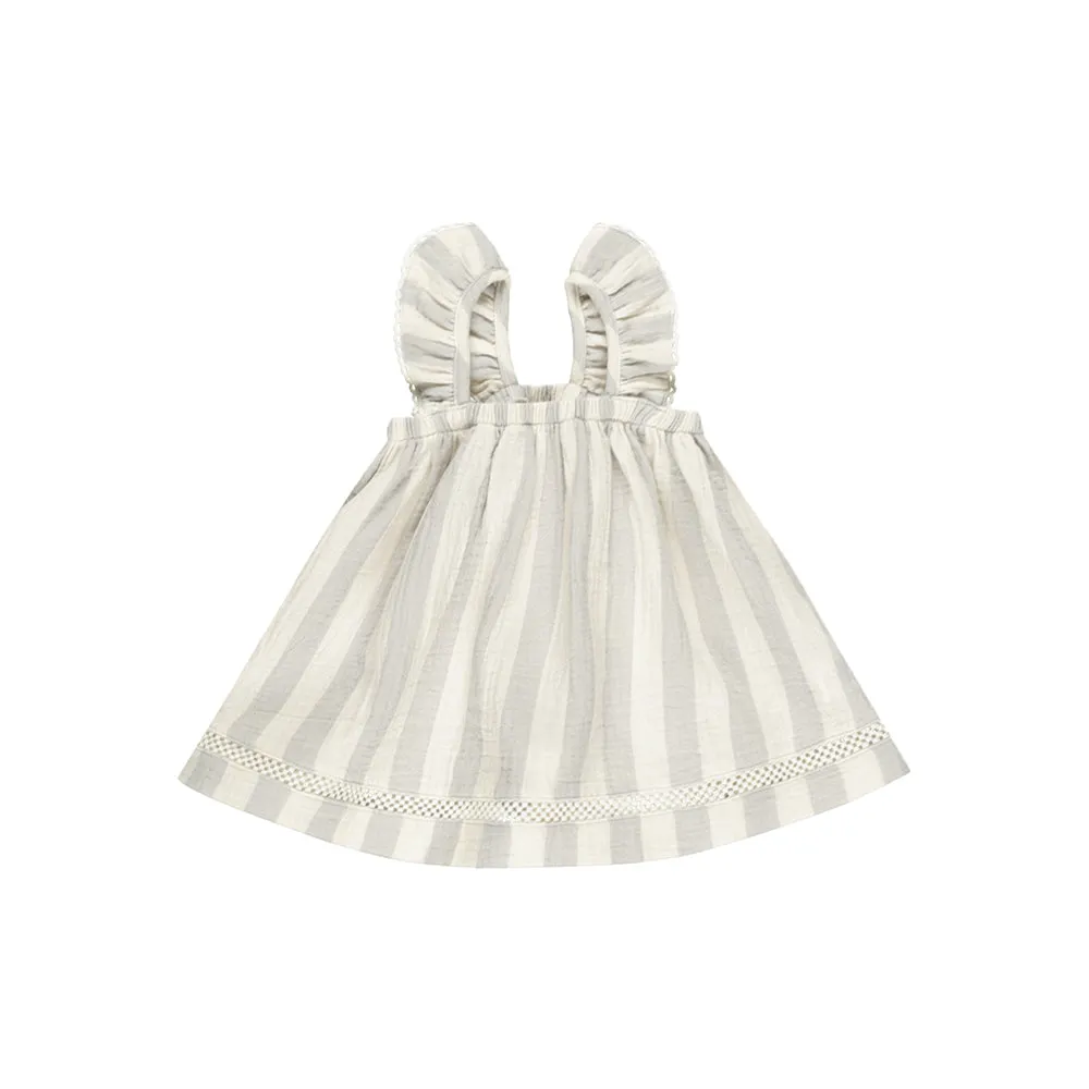 Ruffled Tank Dress | Sky Stripe