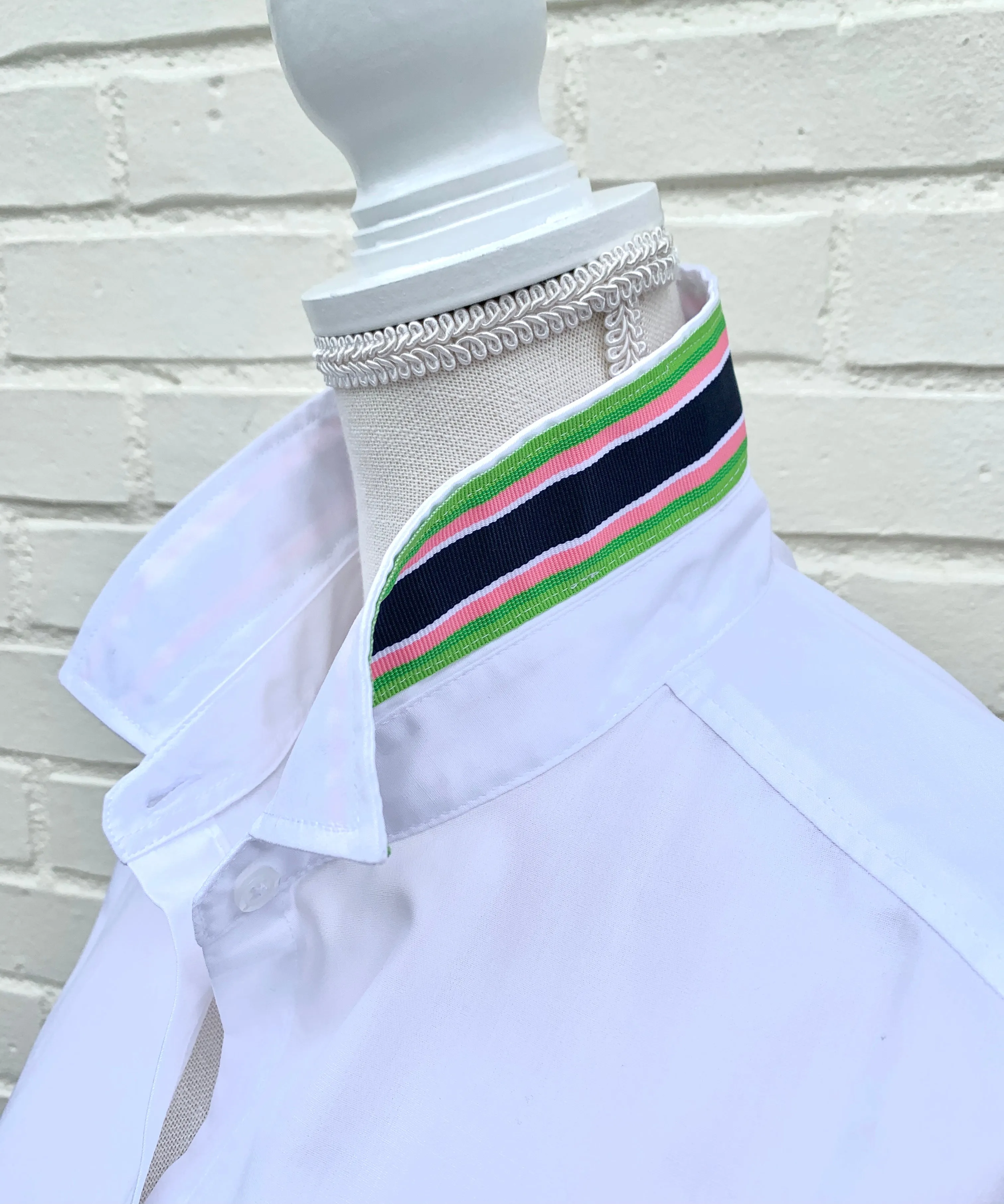 SALE - XS, S & 2XL ONLY - Audrey Ribbon French Cuff Shirt (RFC05) *FINAL SALE*
