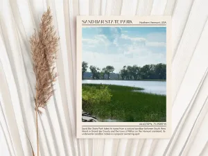 Sand Bar State Park Wall Canvas, USA