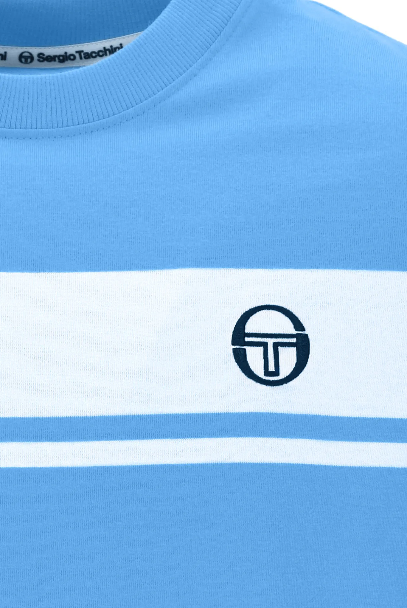 Sergio Tacchini Master T-Shirt in Azure Blue/White