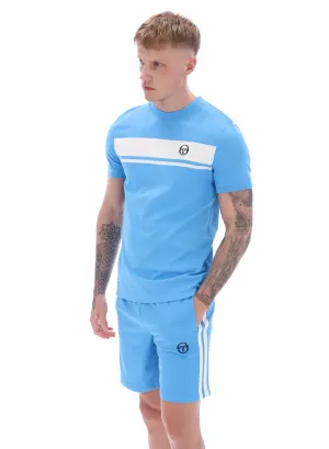 Sergio Tacchini Master T-Shirt in Azure Blue/White