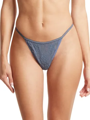 Signature Lace High Rise G-String Tour Guide Blue Sale