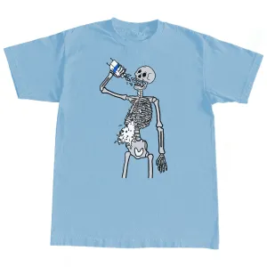 SKELETON MELK SHIRT (LIGHT BLUE)