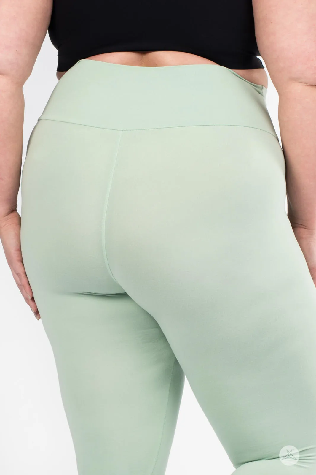 Soft Mint High-Waisted Crops