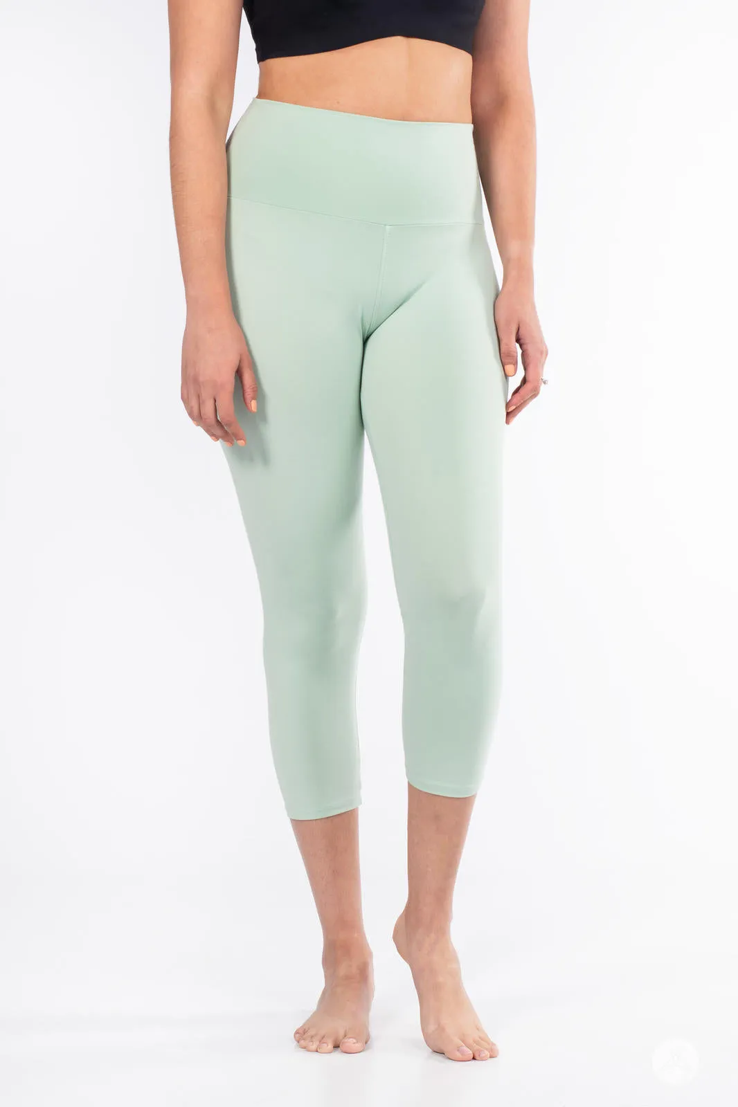 Soft Mint High-Waisted Crops