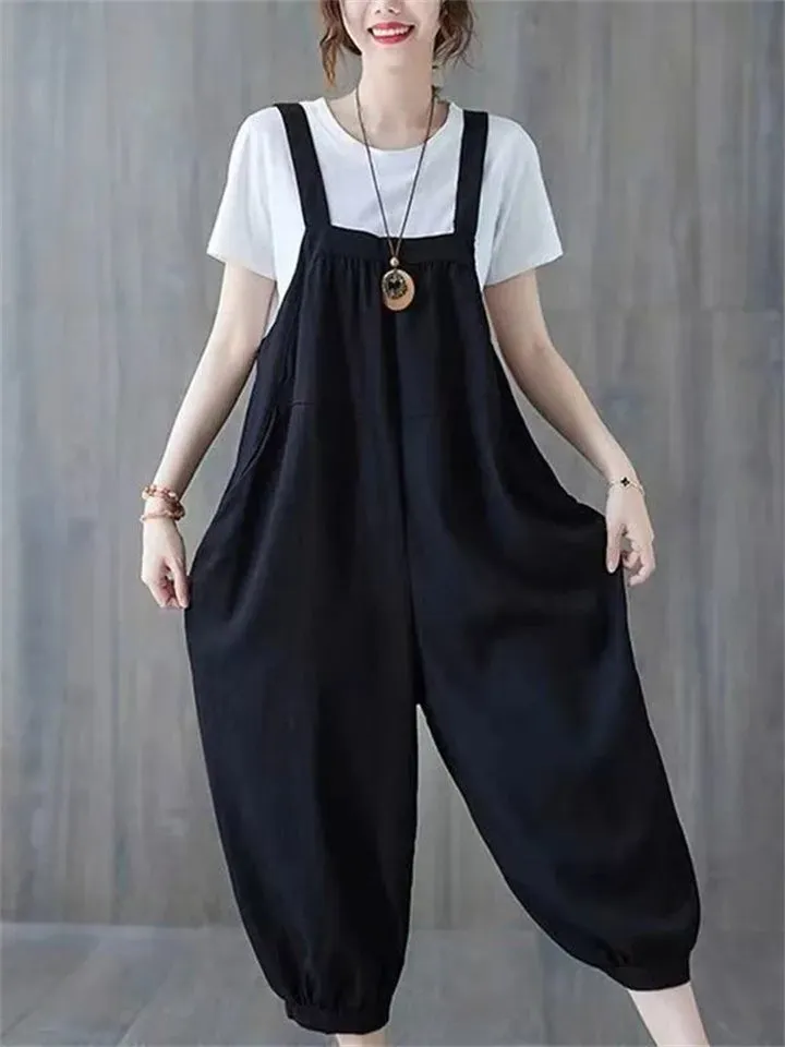 Solid Color Summer Large Size Popular Jumpsuits For Women