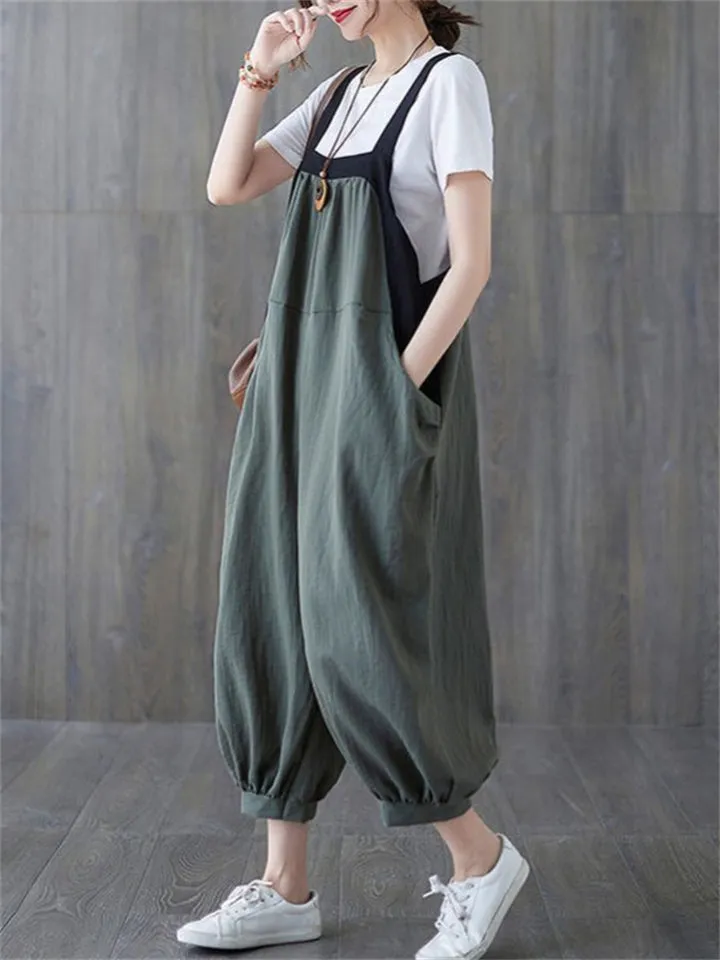 Solid Color Summer Large Size Popular Jumpsuits For Women