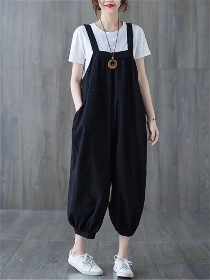 Solid Color Summer Large Size Popular Jumpsuits For Women