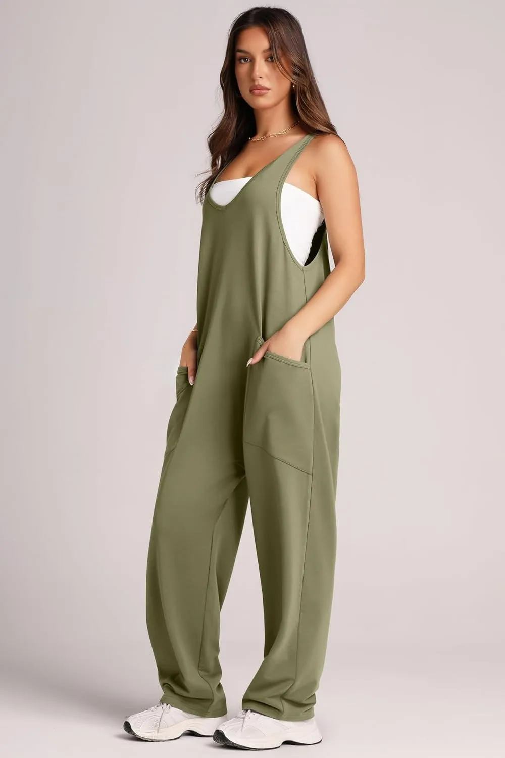 Sorcha Wide Strap Jumpsuit with Pockets