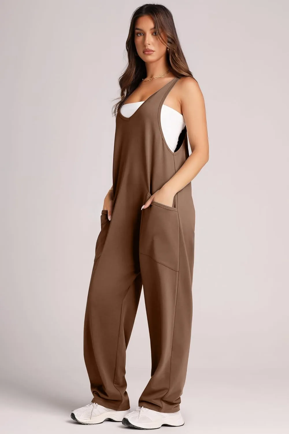 Sorcha Wide Strap Jumpsuit with Pockets