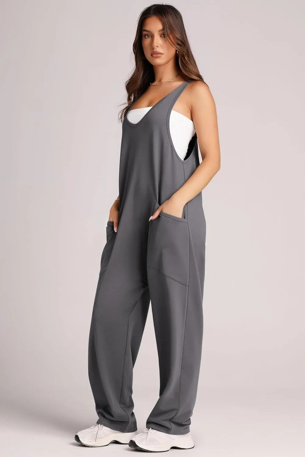 Sorcha Wide Strap Jumpsuit with Pockets