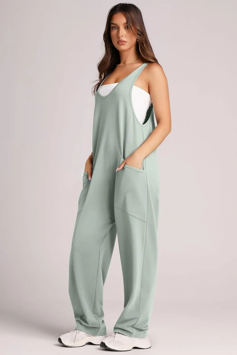 Sorcha Wide Strap Jumpsuit with Pockets