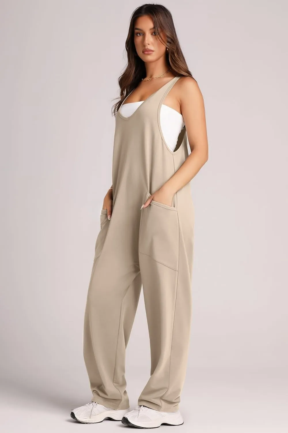 Sorcha Wide Strap Jumpsuit with Pockets