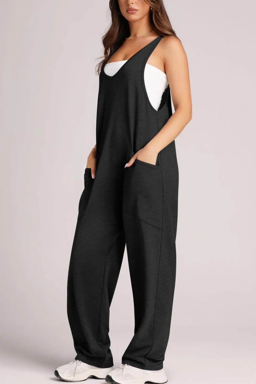 Sorcha Wide Strap Jumpsuit with Pockets