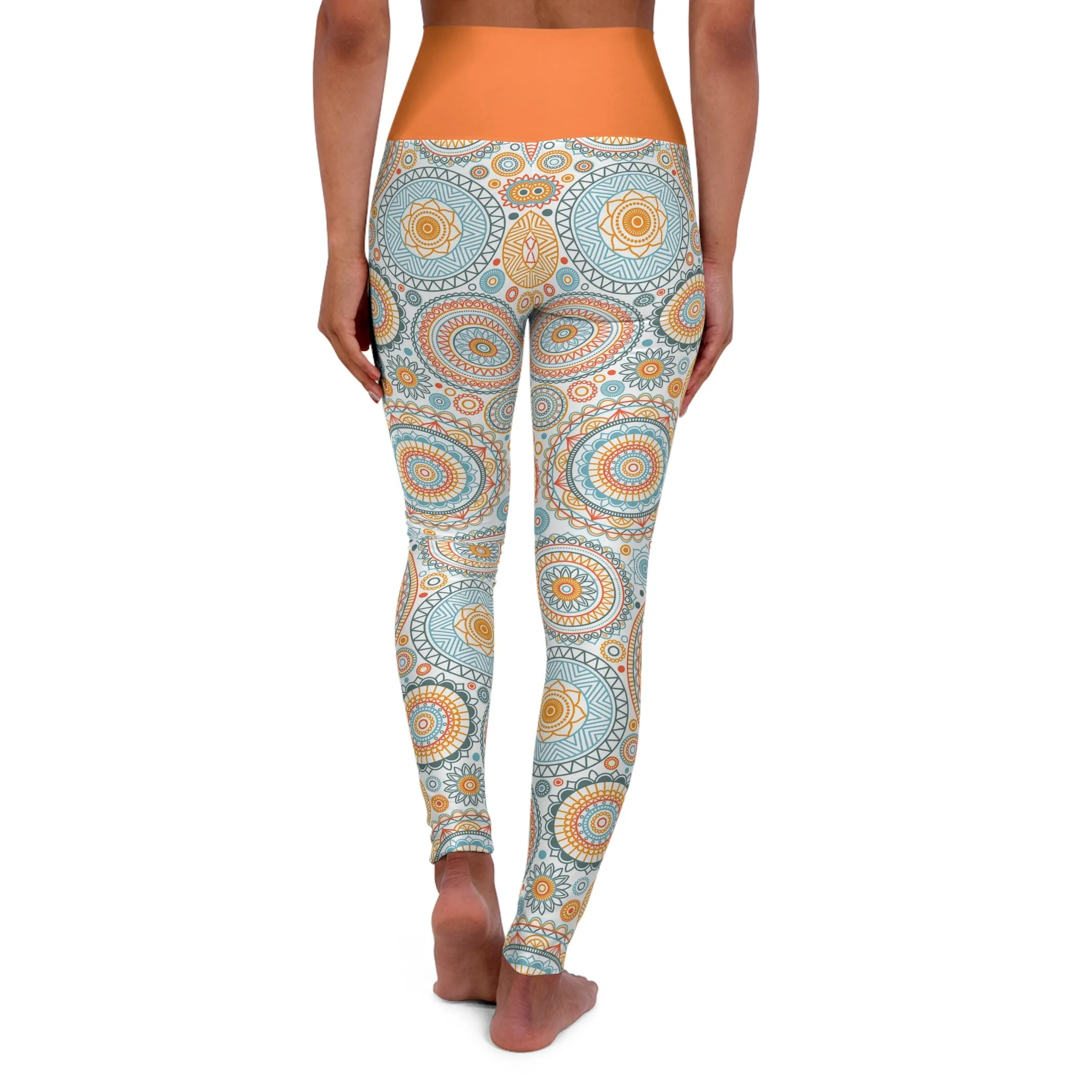 Spirograph Inspired High Waisted Yoga Leggings