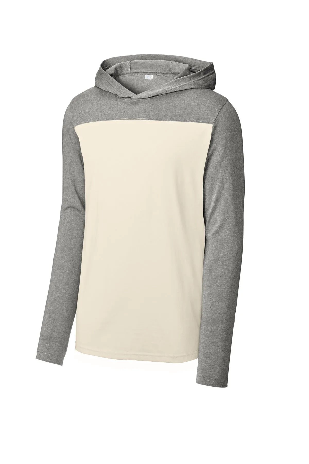 Sport-Tek Halftime Long Sleeve Hoodie ST6044 Vintage Heather/ Ecru
