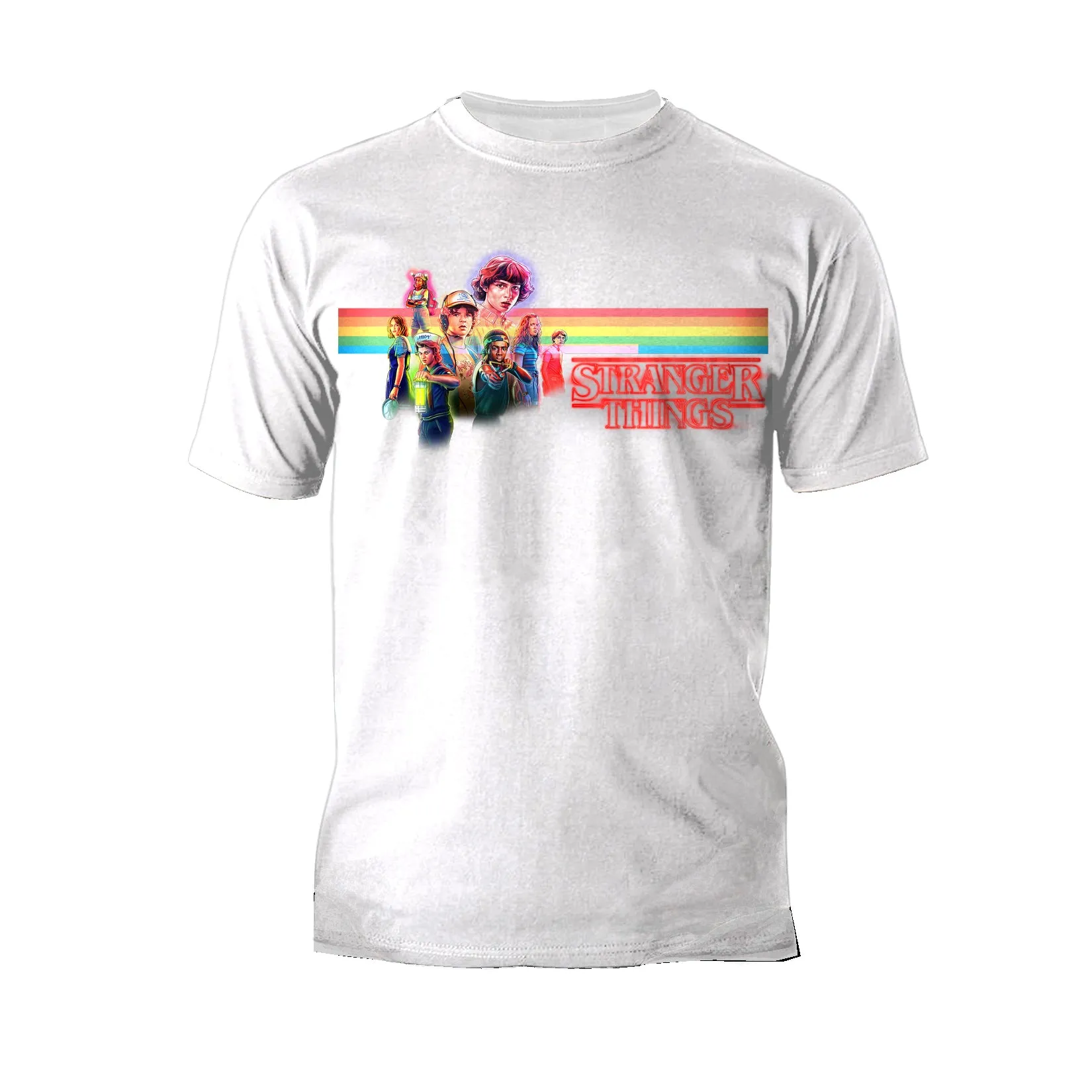Stranger Things Retro The Party Action Pose Game Over Original Men's T-Shirt