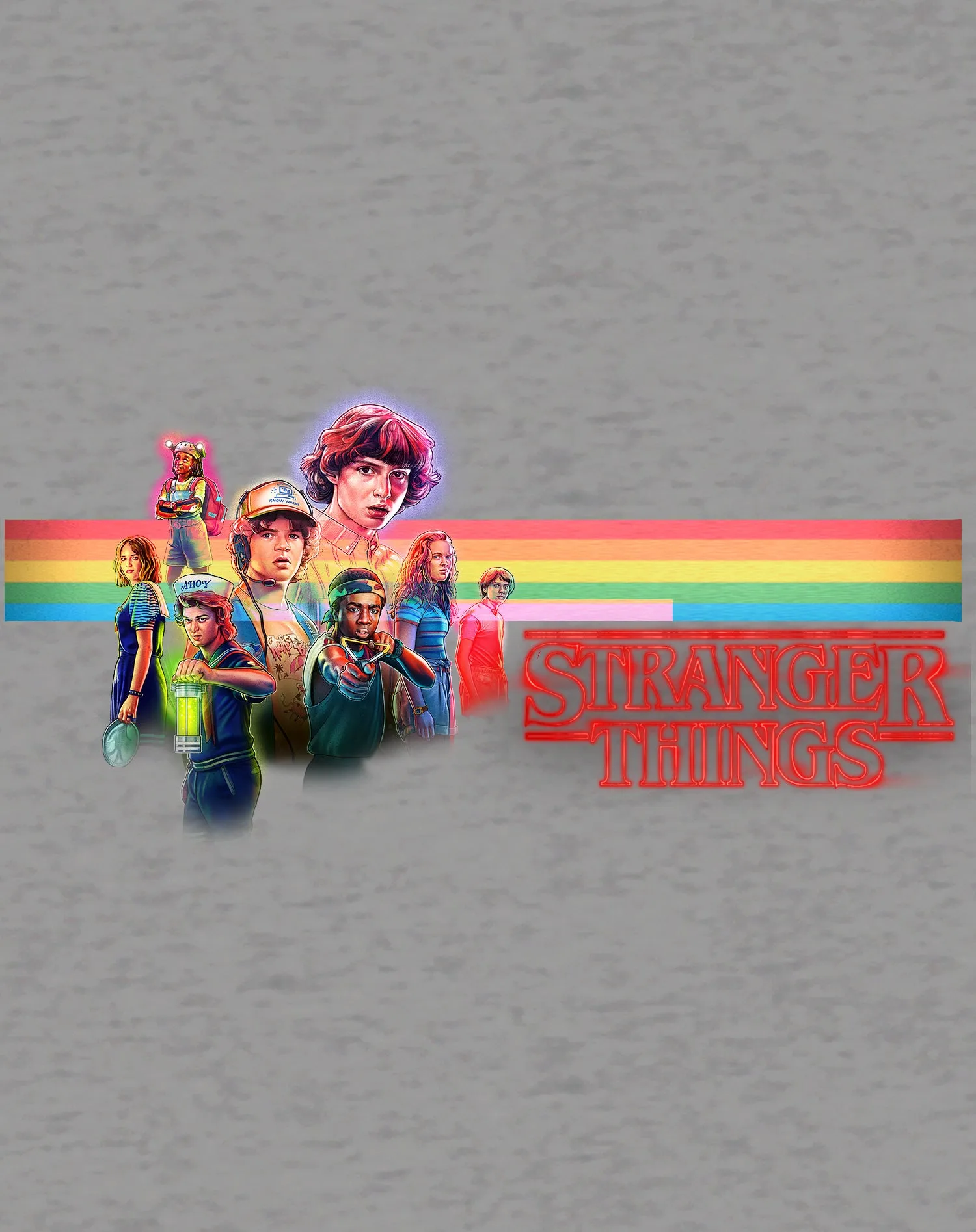 Stranger Things Retro The Party Action Pose Game Over Original Men's T-Shirt