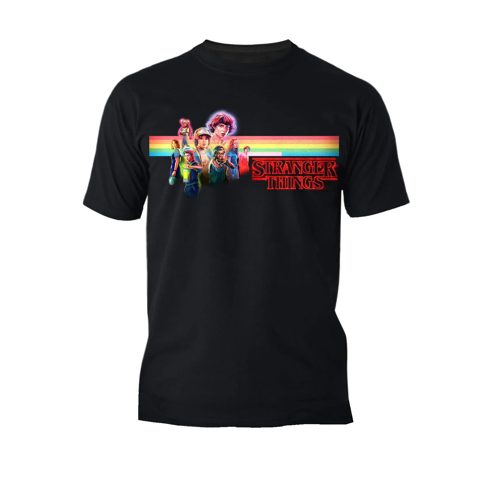 Stranger Things Retro The Party Action Pose Game Over Original Men's T-Shirt