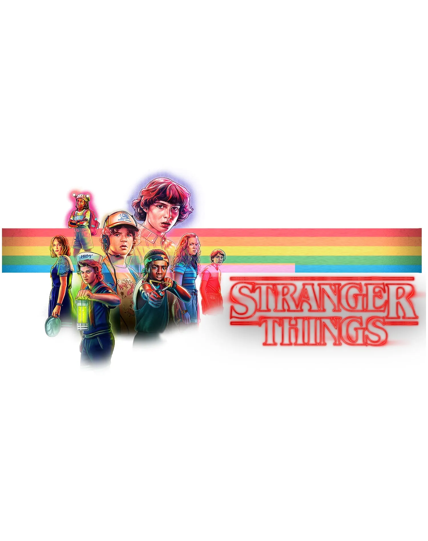 Stranger Things Retro The Party Action Pose Game Over Original Men's T-Shirt