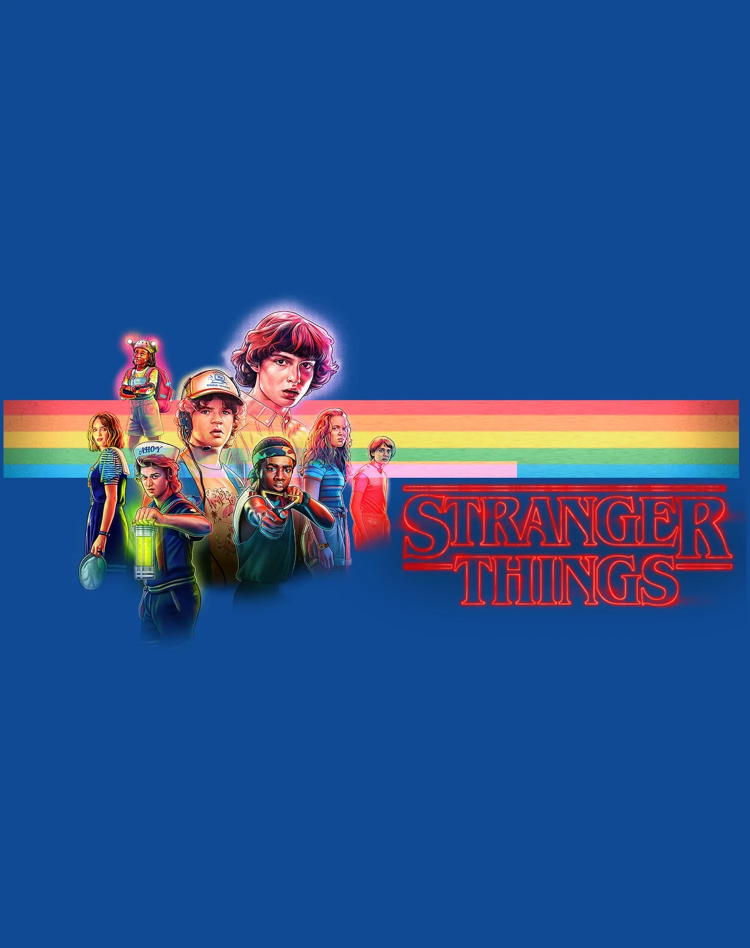Stranger Things Retro The Party Action Pose Game Over Original Men's T-Shirt