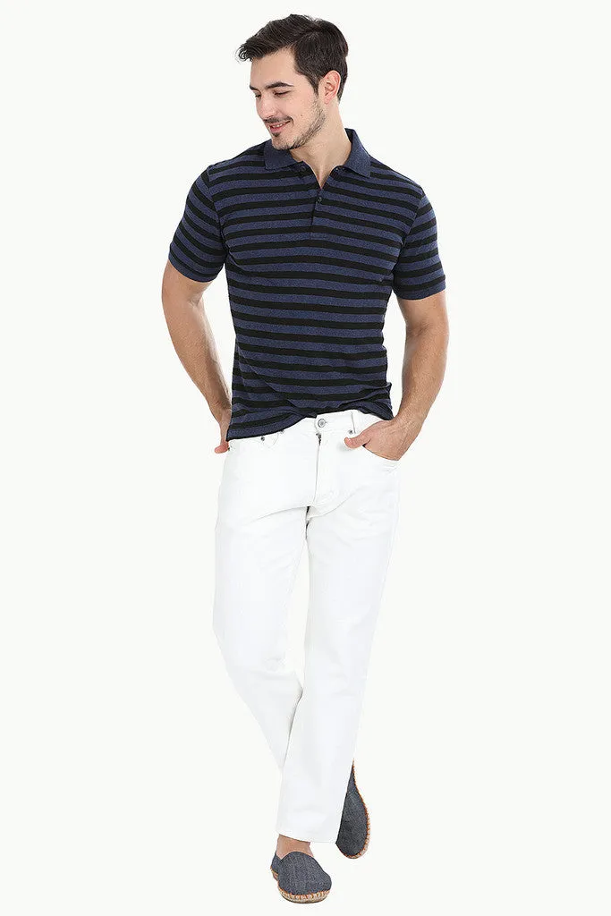 Striped Cotton Polo