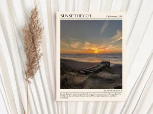 Sunset Beach Wall Art Canvas, USA