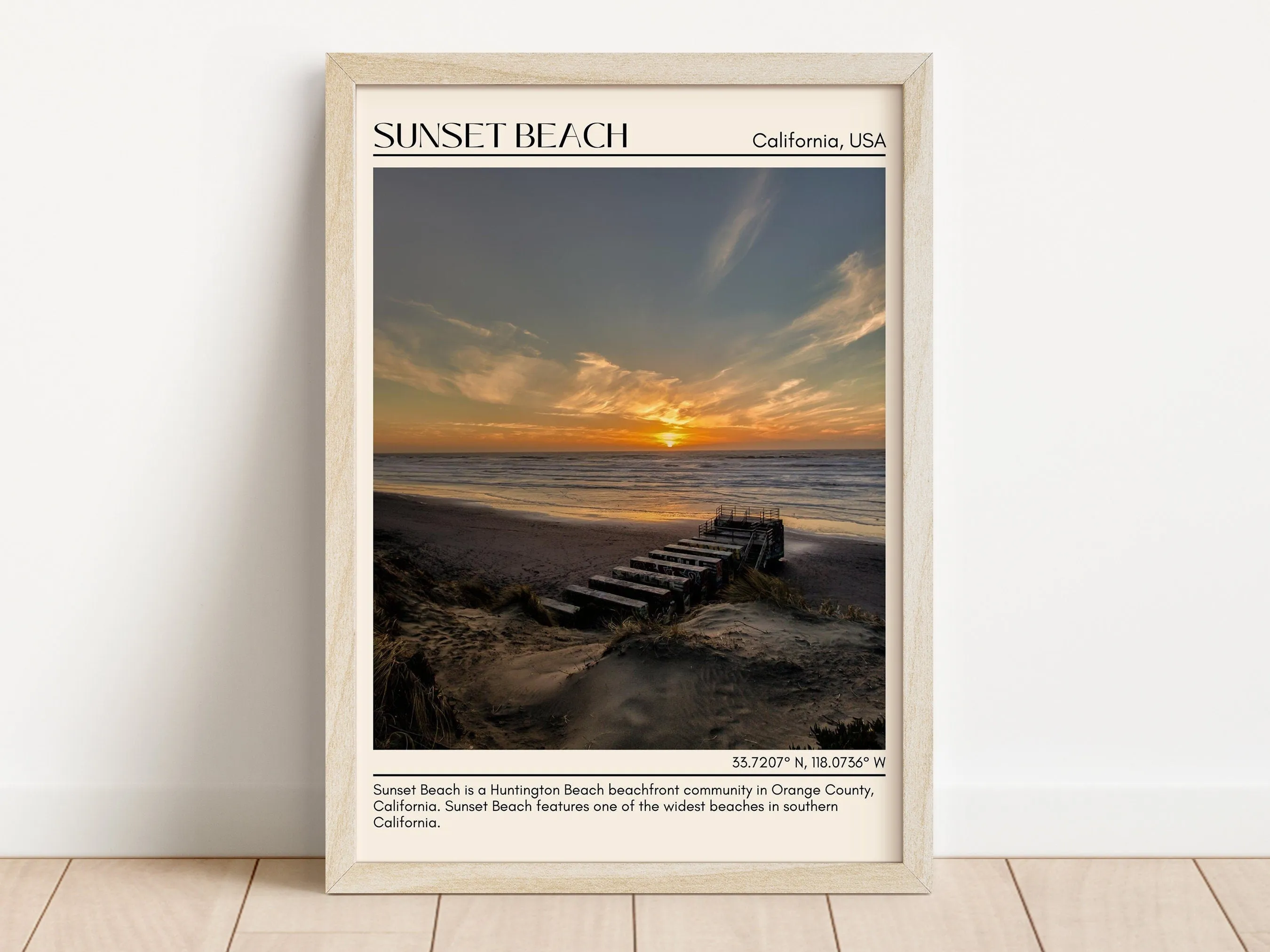 Sunset Beach Wall Art Canvas, USA