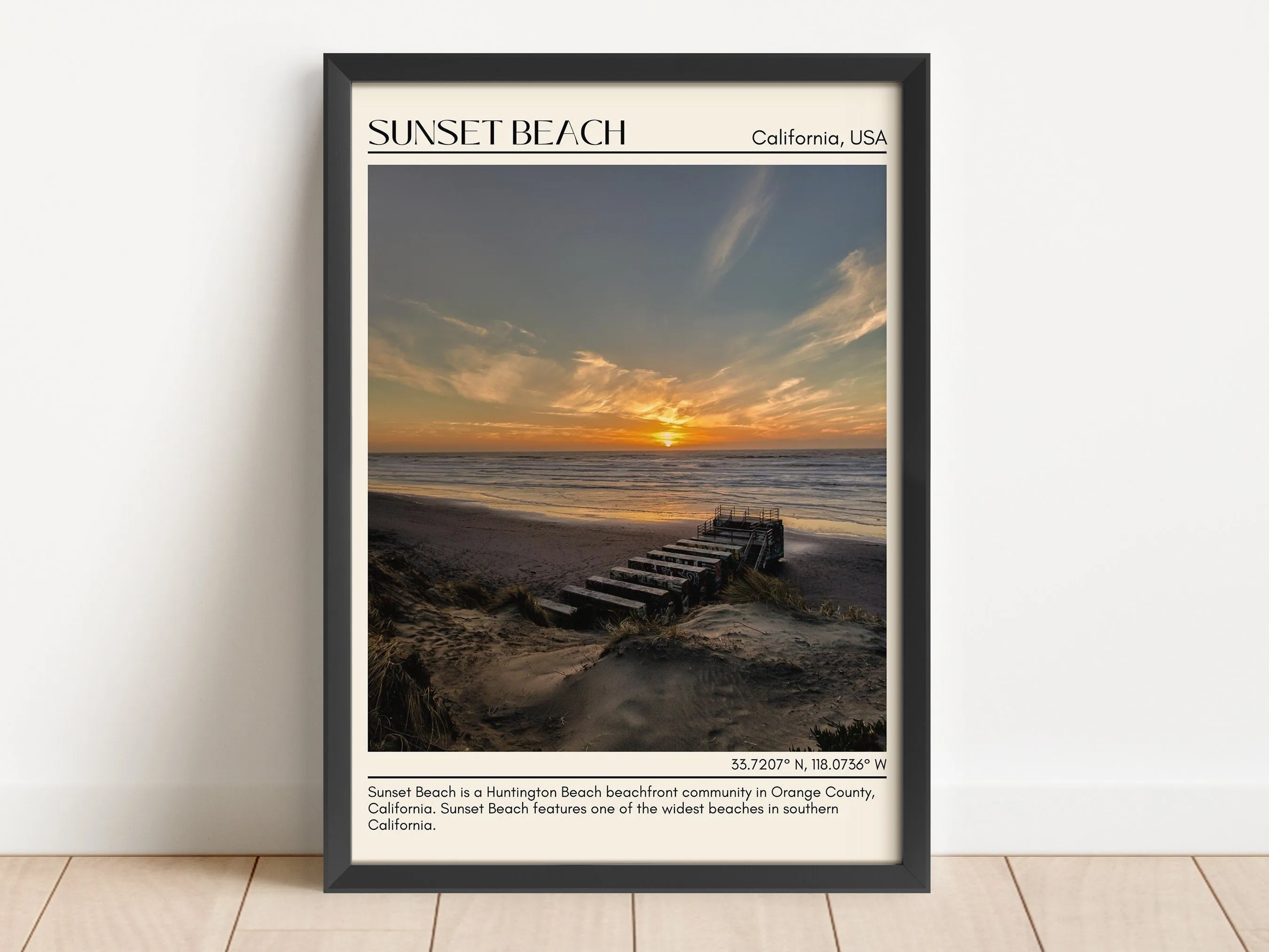 Sunset Beach Wall Art Canvas, USA