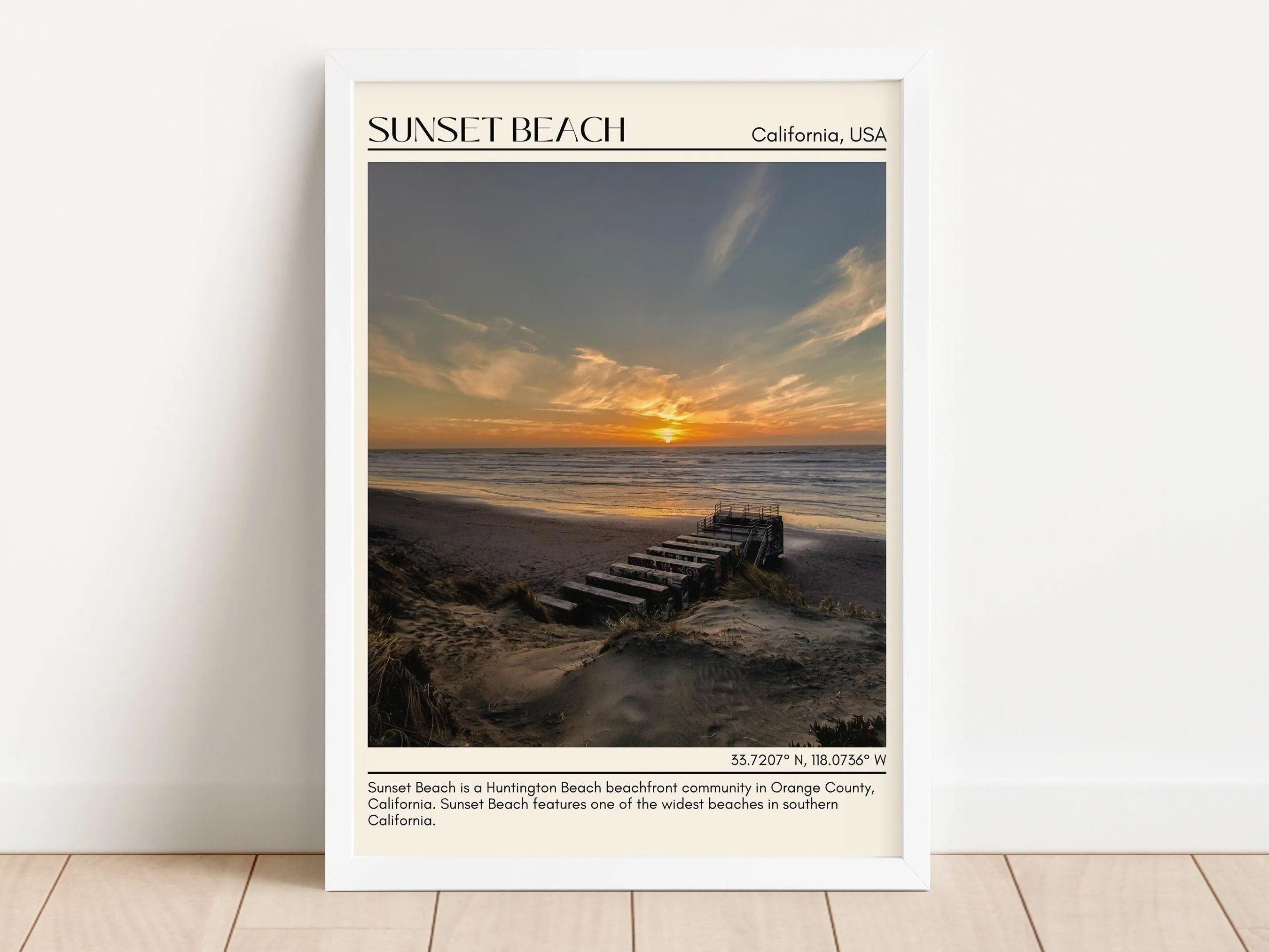 Sunset Beach Wall Art Canvas, USA