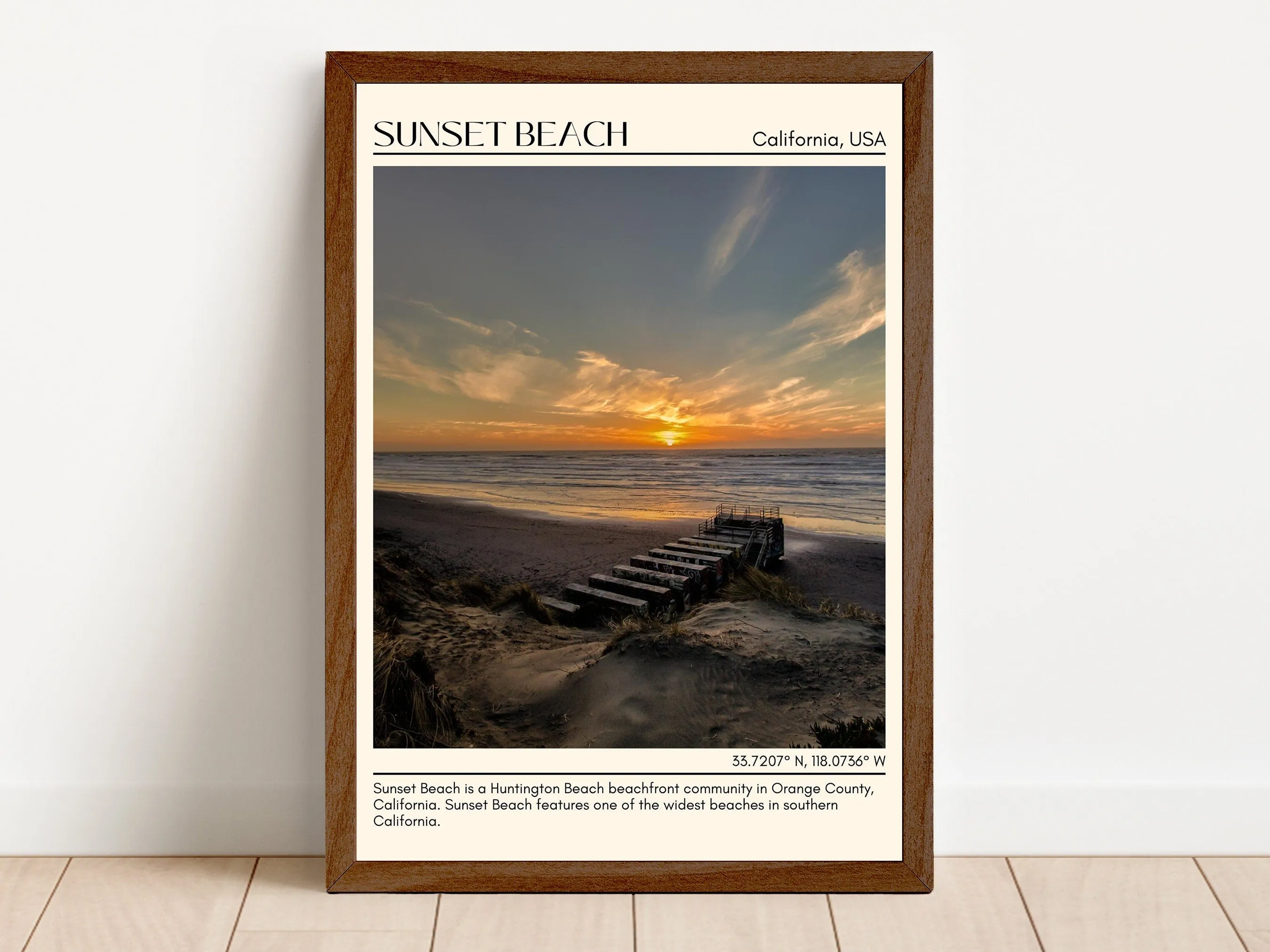 Sunset Beach Wall Art Canvas, USA