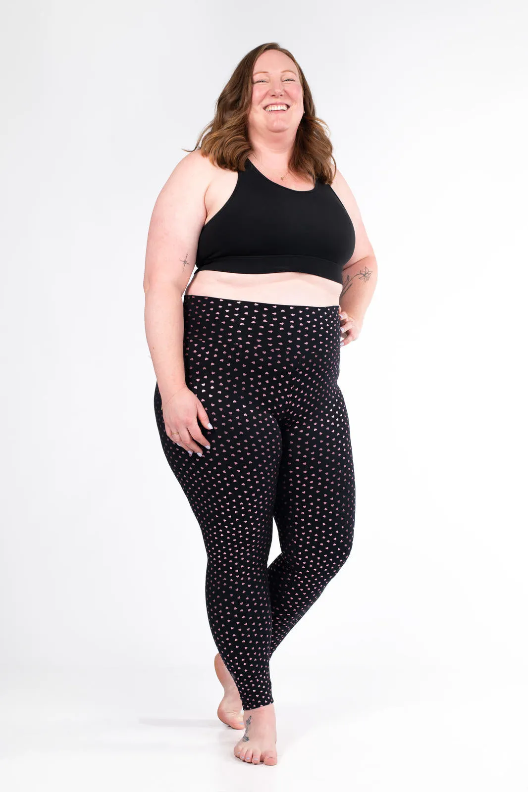 Sweetheart Sparkle High-Waisted Leggings