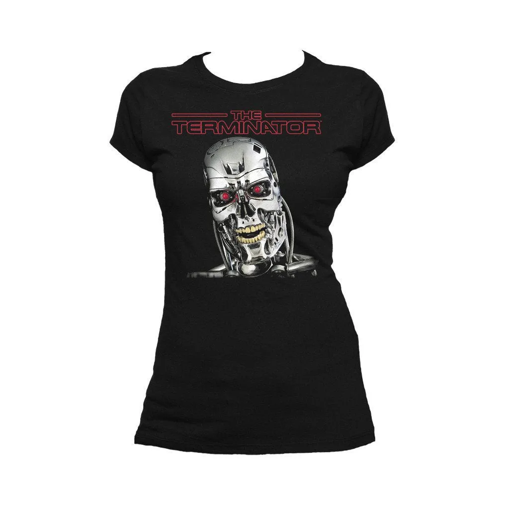 Terminator T-800 Head Official Women's T-shirt (Black)
